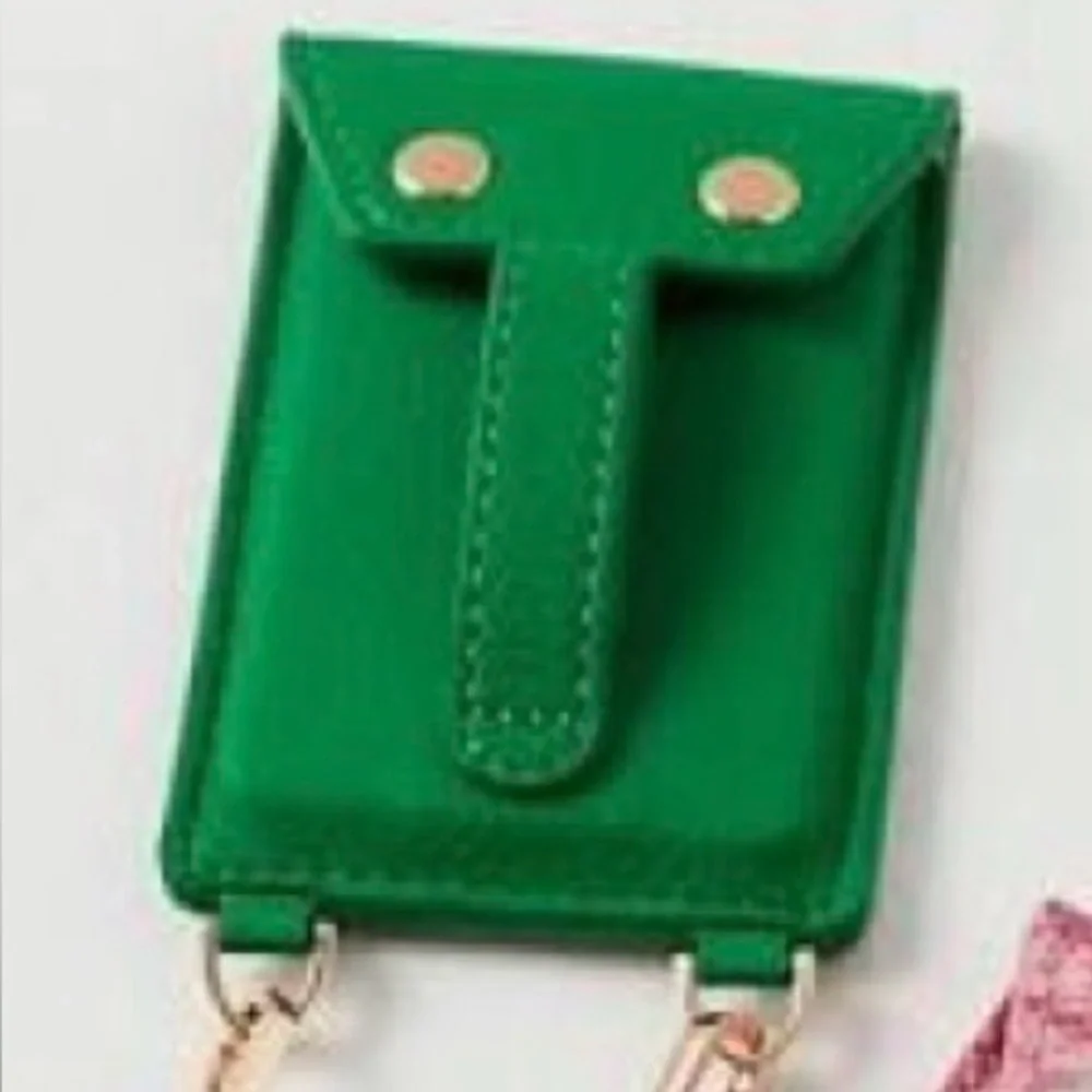 NEW - Free People - Phone Flipper - Kelly Green Crossbody Phone Wallet